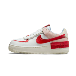 Nike Air Force 1 Shadow Cracked Leather CI0919-108 Cracked Leather/White-Red