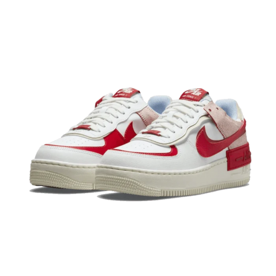 Nike Air Force 1 Shadow Cracked Leather CI0919-108 Cracked Leather/White-Red