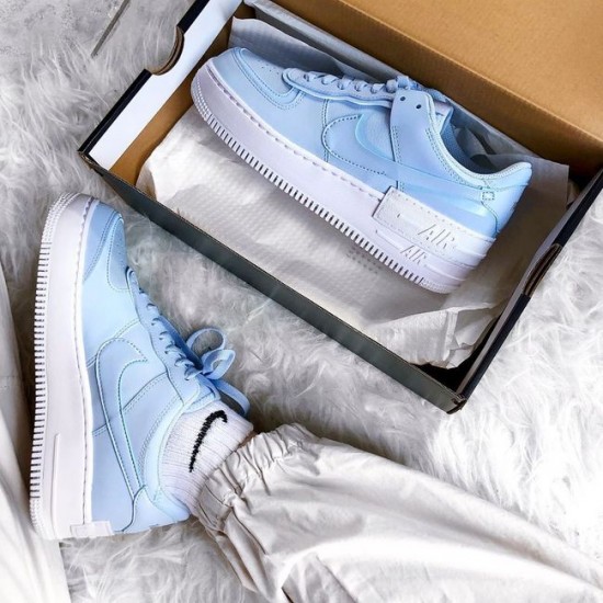 Nike Air Force 1 Shadow Hydrogen Blue CV3020-400 Hydrogen Blue/White/Hydrogen Blue