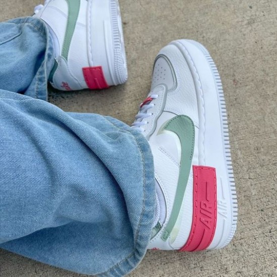 Nike Air Force 1 Shadow Jade Smoke CI0919-112 White/Jade Smoke-Seafoam-Archeo Pink