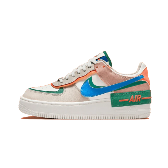 Nike Air Force 1 Shadow Sail Signal Blue Green CI0919-109 Sail/Signalblue/Greennoise/Cream