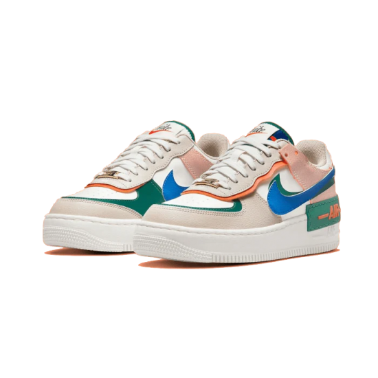 Nike Air Force 1 Shadow Sail Signal Blue Green CI0919-109 Sail/Signalblue/Greennoise/Cream