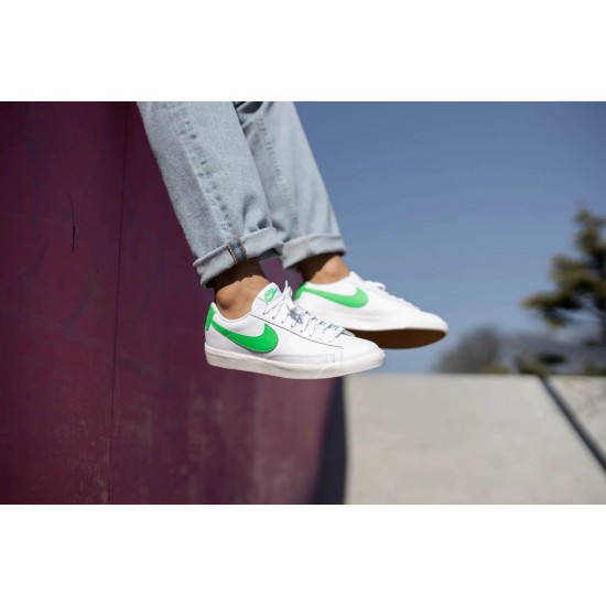 Nike Blazer Low Leather Green Spark CI6377-105 White/Green Spark- Sail