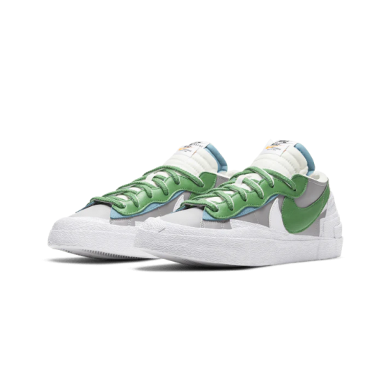 Nike Blazer Low Sacai Medium Grey Classic Green DD1877-001 Mediumgray/Classicgreen-White