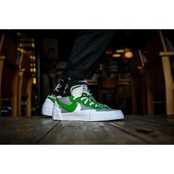 Nike Blazer Low Sacai Medium Grey Classic Green DD1877-001 Mediumgray/Classicgreen-White