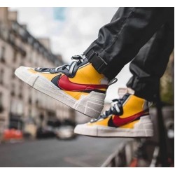 Nike Blazer Mid Sacai Snow Beach BV0072-700 White/Obsidian-University Red-Varsity Maize 