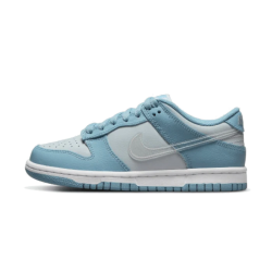 Nike Dunk Low Clear Swoosh DH9765-401 Aura/Worn Blue/White/Clear