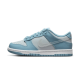 Nike Dunk Low Clear Swoosh DH9765-401 Aura/Worn Blue/White/Clear