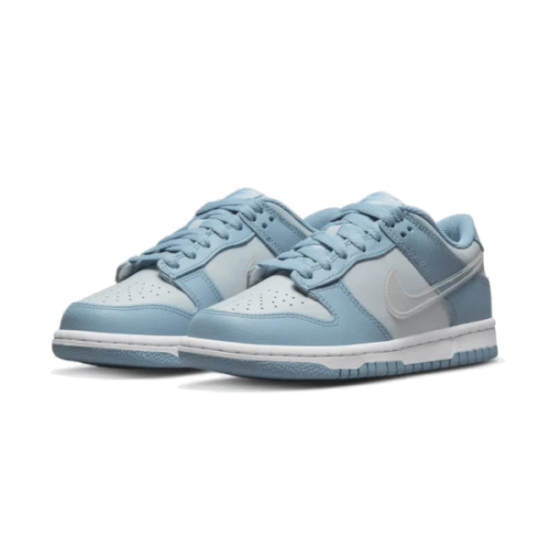 Nike Dunk Low Clear Swoosh DH9765-401 Aura/Worn Blue/White/Clear