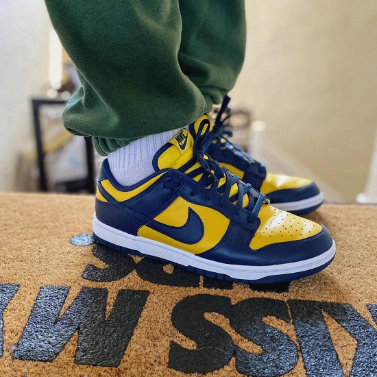 Nike Dunk Low Michigan CW1590-700 Universitygold/Navy/White