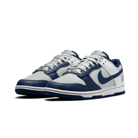 Nike Dunk Low Nba 75th Anniversary Brooklyn Nets DD3363-001 Neutral Gray/Obsidian-Red-White