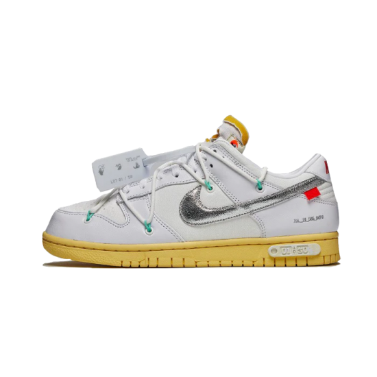 Nike Dunk Low Off-White Lot 1 NK-NIDH1RAWB White/Butter