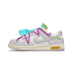 Nike Dunk Low Off-White Lot 21 DM1602-100 White/Neutral Gray-Yellow Strike- Fuchsia