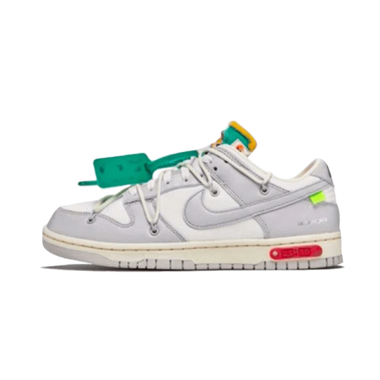 Nike Dunk Low Off-White Lot 25 DM1602-121 White/Neutralgray-Teamred-Lightgray