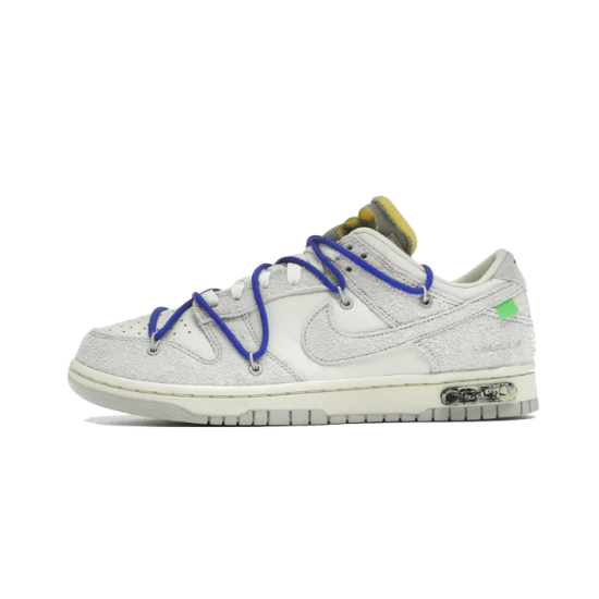 Nike Dunk Low Off-White Lot 32  White/Neutral Gray-Chlorophyll-Game Royal