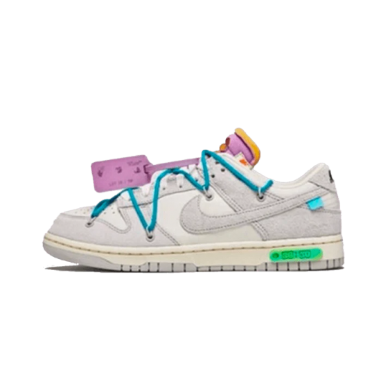 Nike Dunk Low Off-White Lot 36 DJ0950-107 White/Neutral Gray-Green Glow-Fresh Water