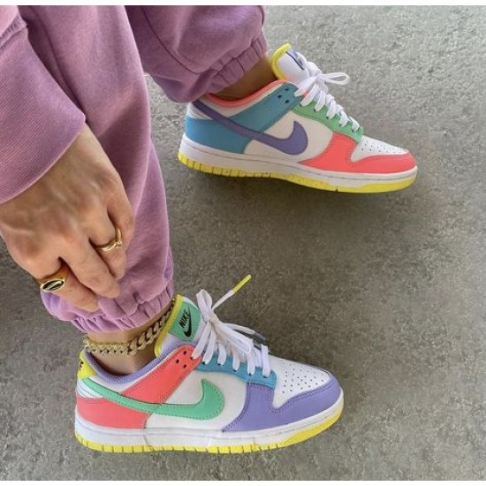 Nike Dunk Low Se Easter DD1872-100 White/Green Glow/Sunset Pulse