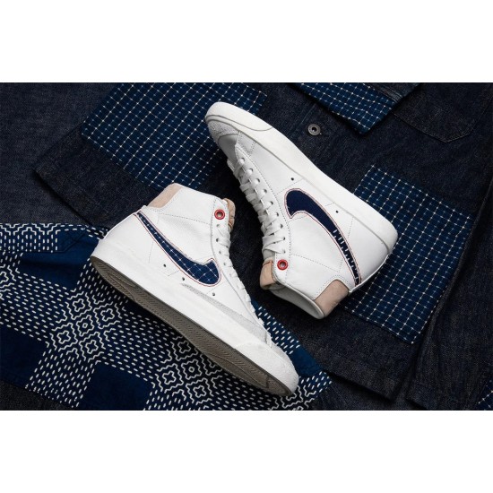 Nike Blazer Mid77 Denham CU8054-100 Sail/Midnight Navy-Summit White