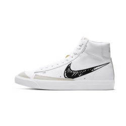 Nike Blazer Mid Sketch Black Swoosh CW7580-101 White/Black