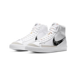 Nike Blazer Mid Sketch Black Swoosh CW7580-101 White/Black