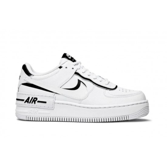 NikeAir Force 1 Shadow White Black Custom